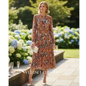 A.L.C Maya Maxi Dress 8 Orange NEW